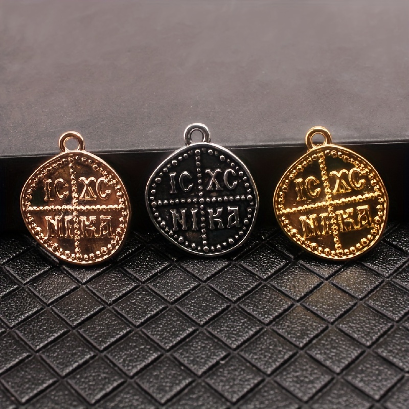 10pcs Cross Alloy Card Tag Pendant DIY Charms Earrings Bracelet